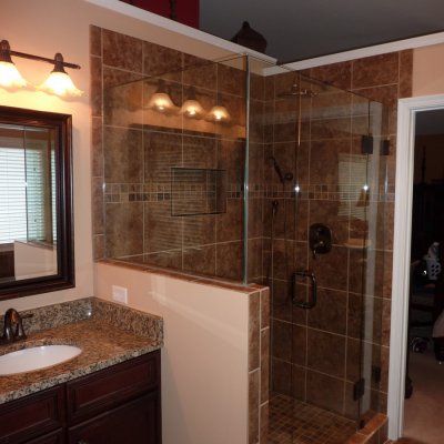 Custom shower remodel 25